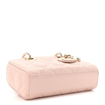 Christian Dior Lambskin Cannage Micro Lady D-Joy Powder Pink 4 of 13