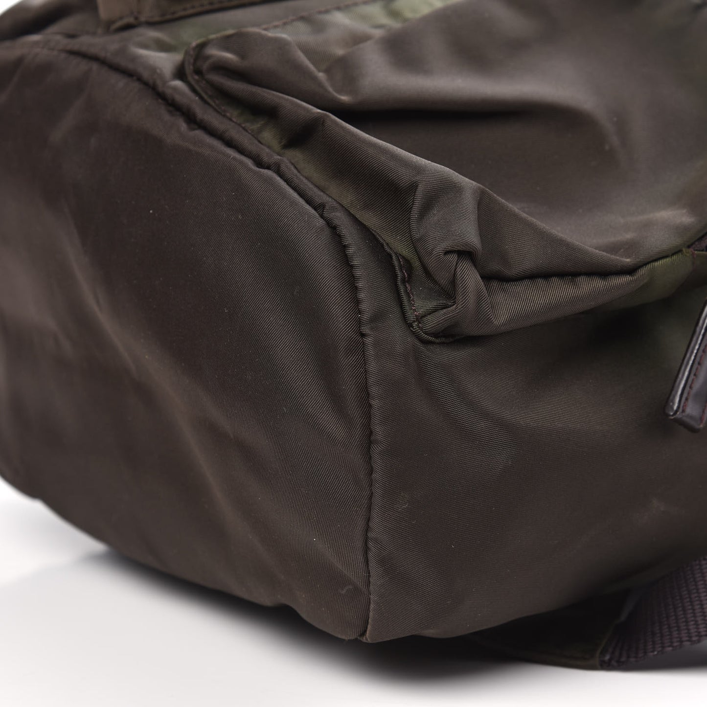 Nylon Vela Saffiano Backpack Ebano