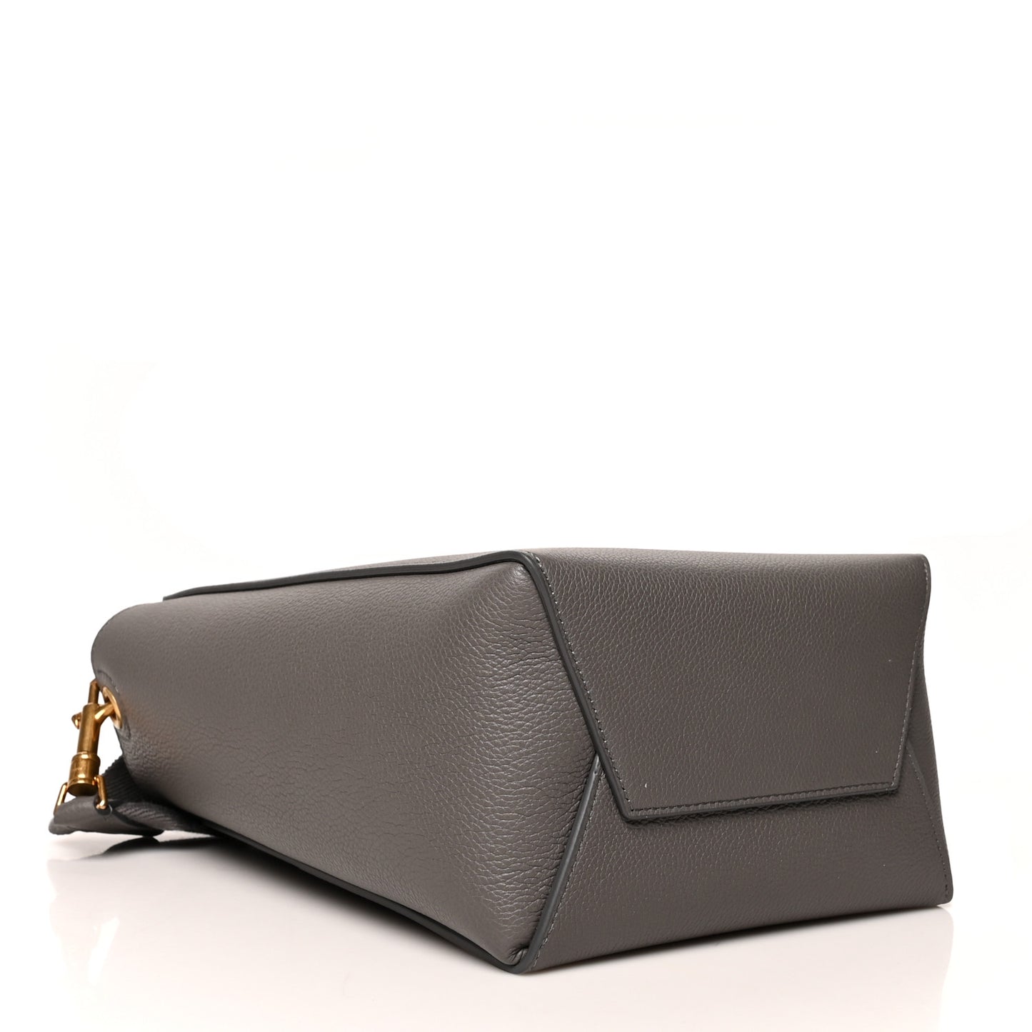 Soft Grained Calfskin Small Sangle Bucket Bag Grey
