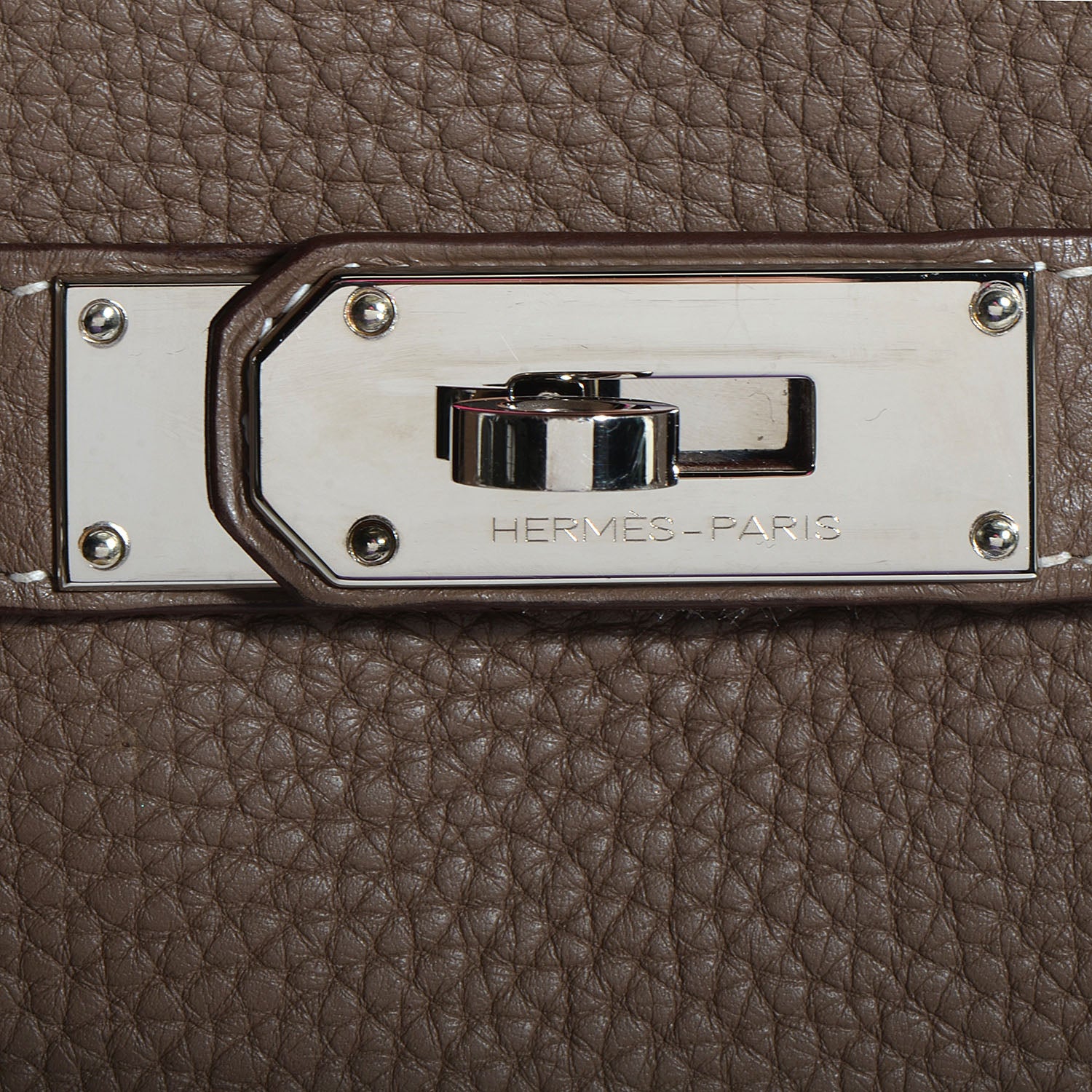 Hermes Taurillon Clemence Jypsiere 34 Etoupe 17 of 18