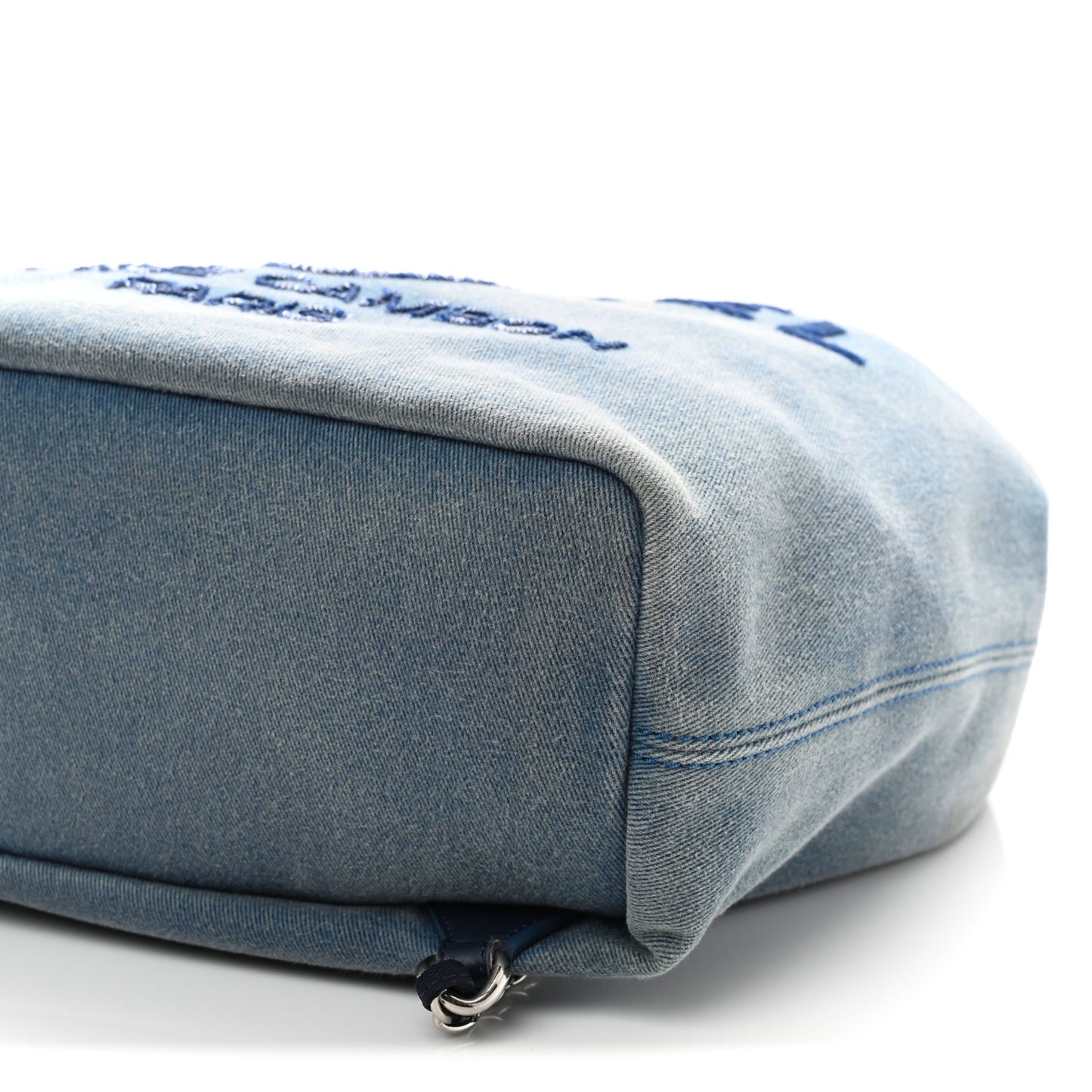 Canvas Sequin Large Deauville Backpack Blue