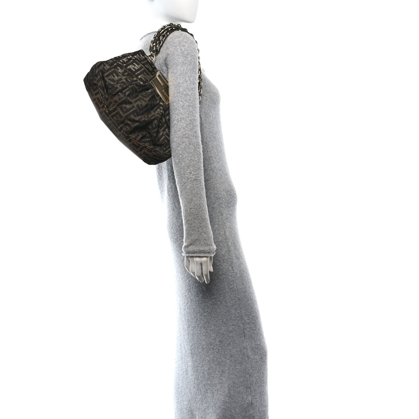 Metallic Lurex Zucca Small Mia Tote Tobacco