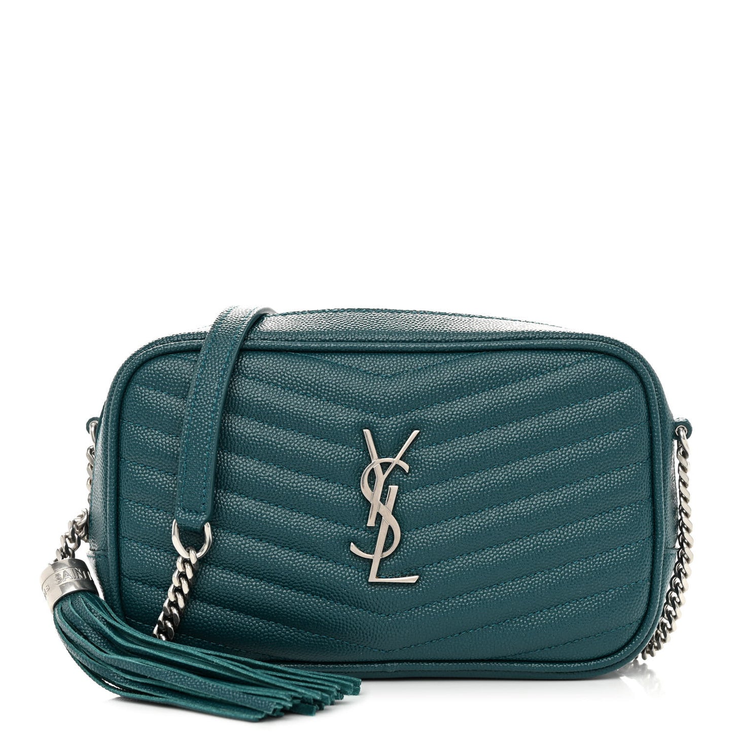 Grain De Poudre Matelasse Monogram Mini Lou Camera Bag Petrol Green