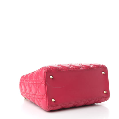 Christian Dior Lambskin Cannage Medium Lady Dior Pink 4 of 9