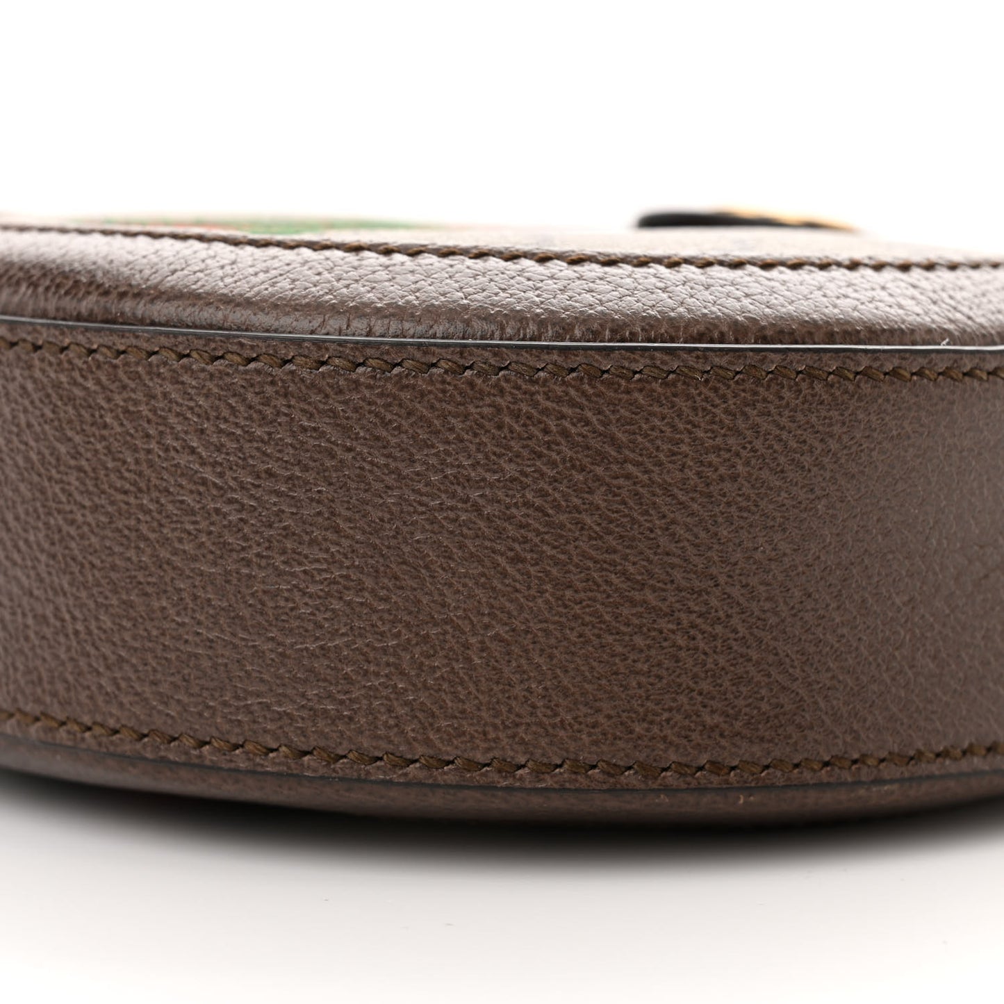 GG Supreme Monogram Web Mini Ophidia Round Shoulder Bag Brown