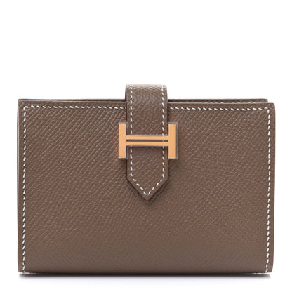 Hermes Epsom Bearn Card Holder Wallet Etoupe 1 of 8