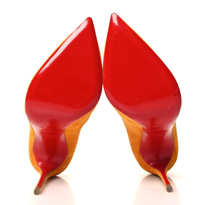 Christian Louboutin Veau Velours Pigalle Follies 100 Pumps 36.5 Full Moon 5 of 10