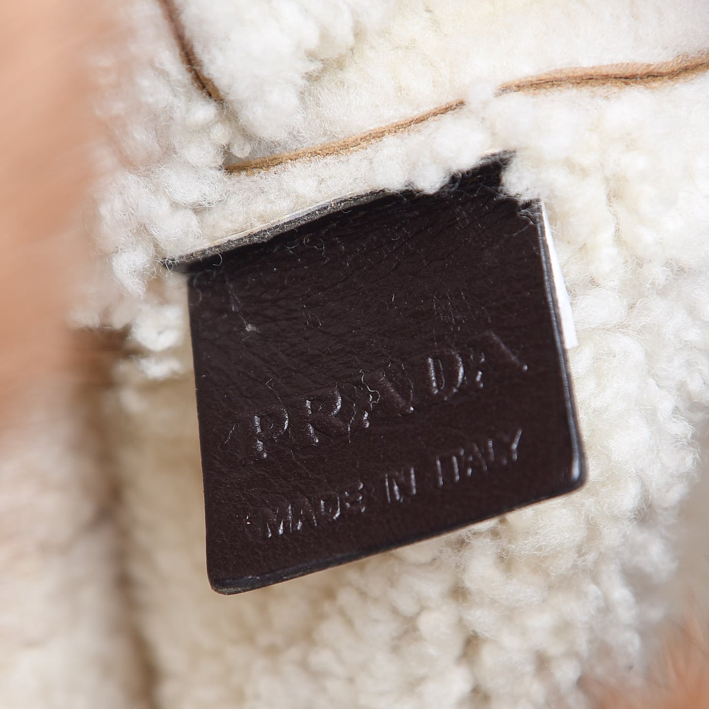 Suede Shearling Mink Fur Crocodile Shoulder Bag Brown