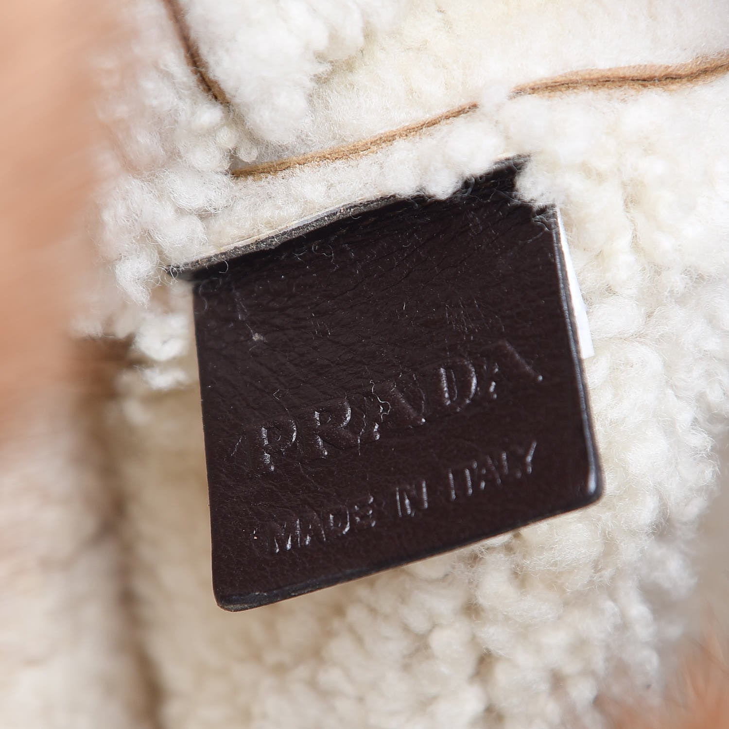 Prada Suede Shearling Mink Fur Crocodile Shoulder Bag Brown 8 of 19