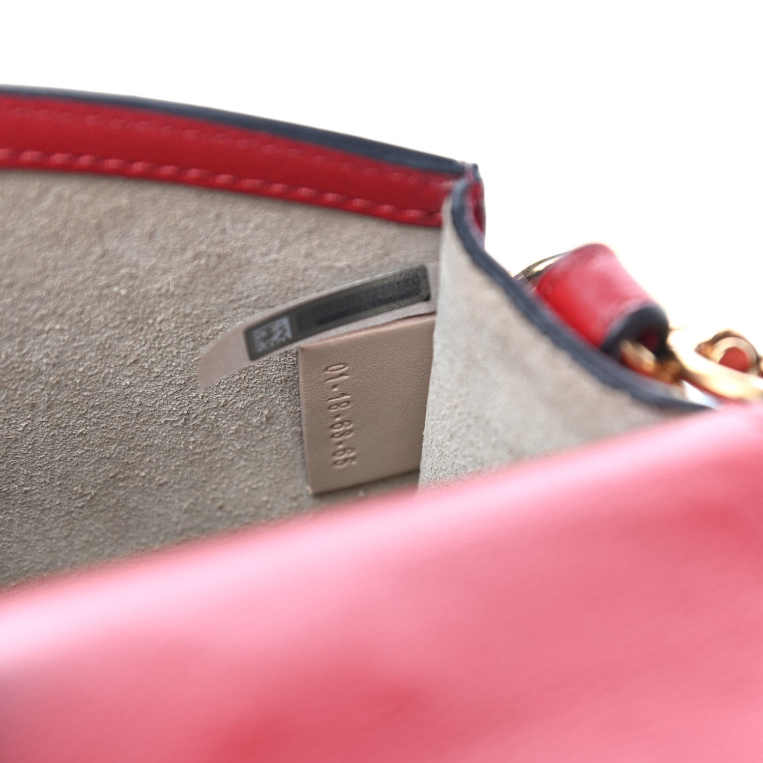 Chloe Calfskin Suede Small Nile Bracelet Bag Dahlia Red 7 of 10