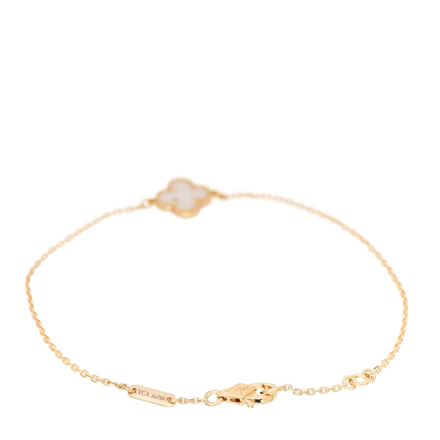 18K Yellow Gold Mother of Pearl Sweet Alhambra Bracelet