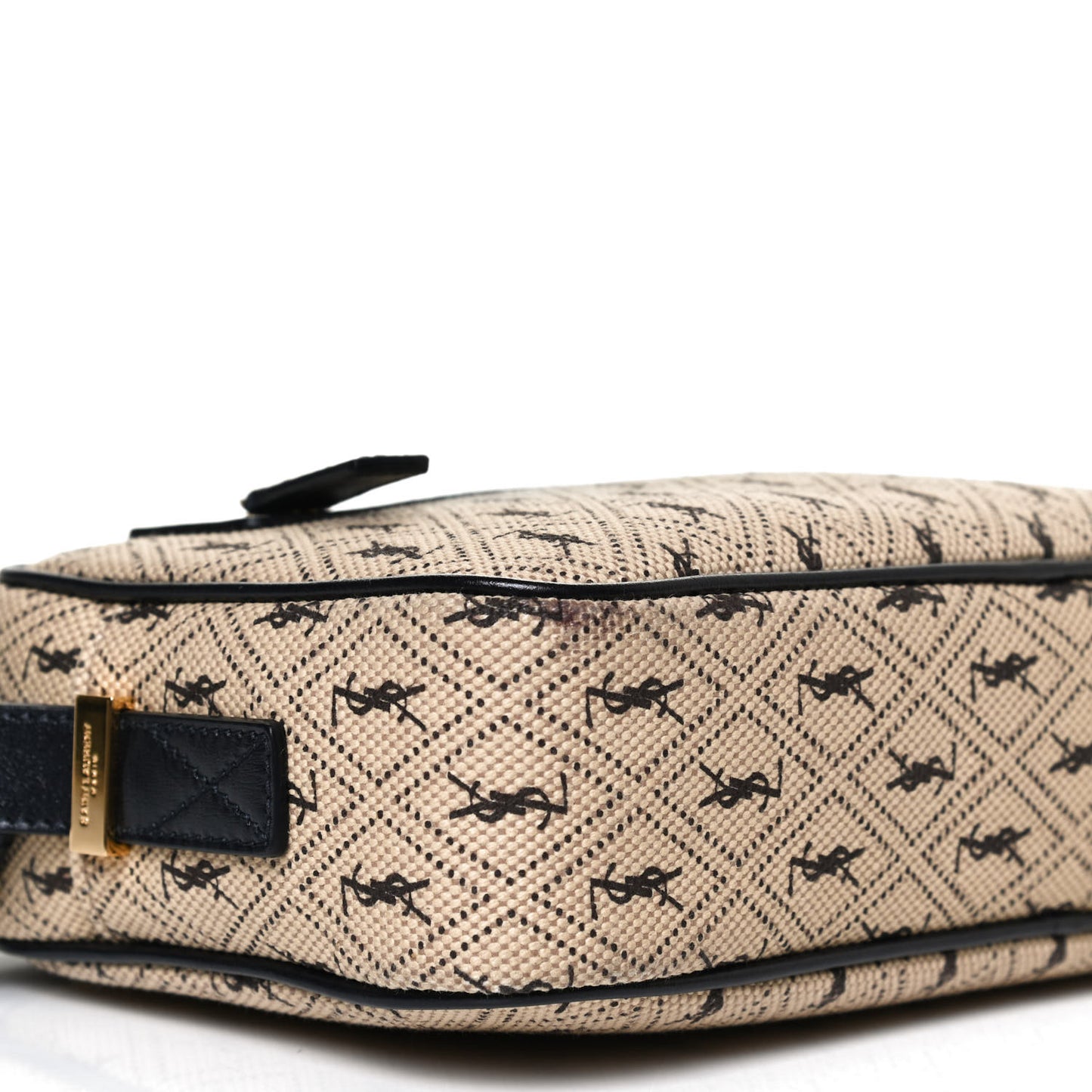 Canvas Monogram All Over Camera Bag Beige