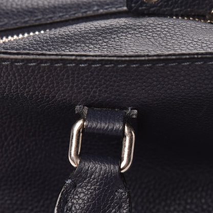 Alexander McQueen Pebbled Calfskin Small Skull Padlock Zip Around Tote Navy 8 of 16