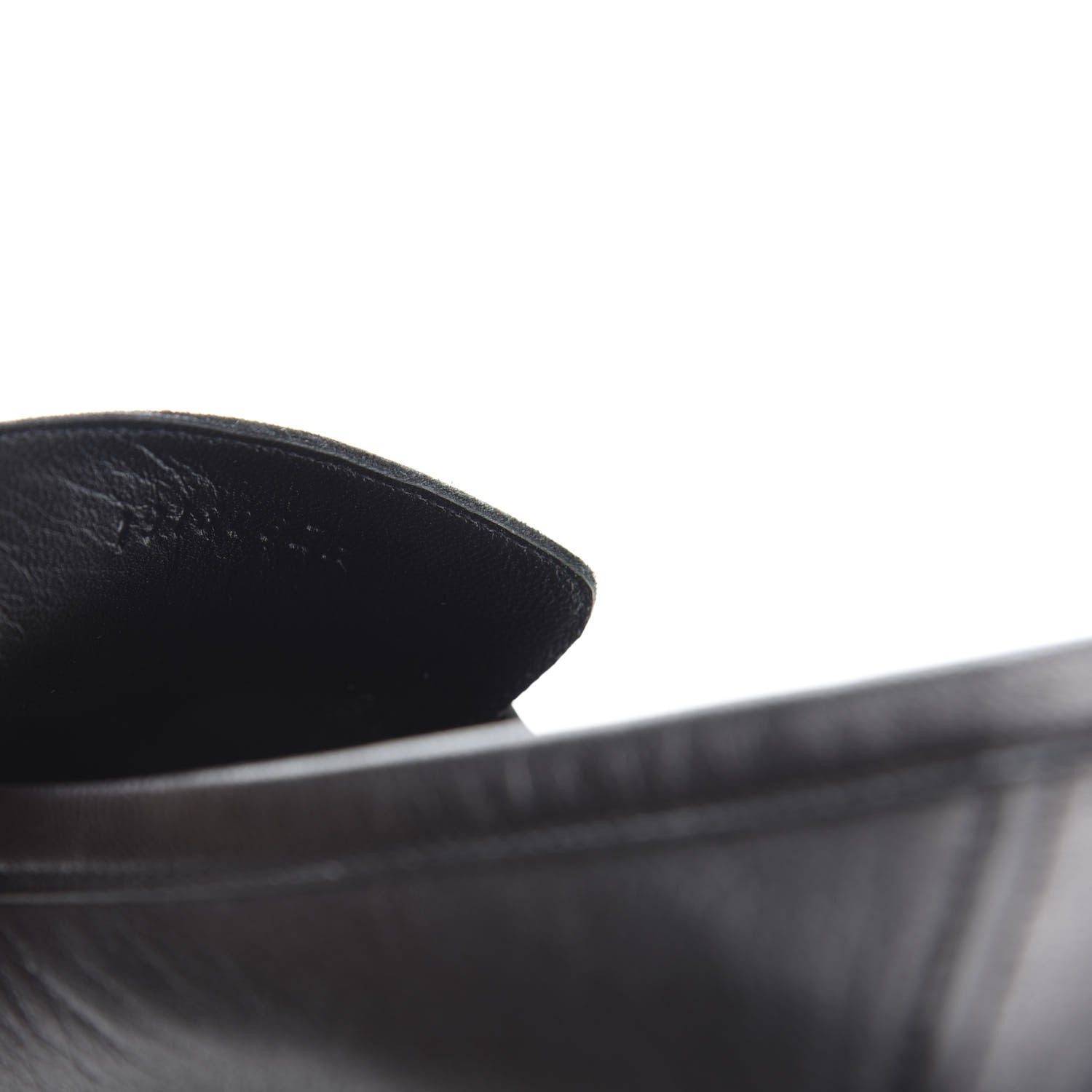 Hermes Goatskin Mens Paris Loafers 40 Black 8 of 9