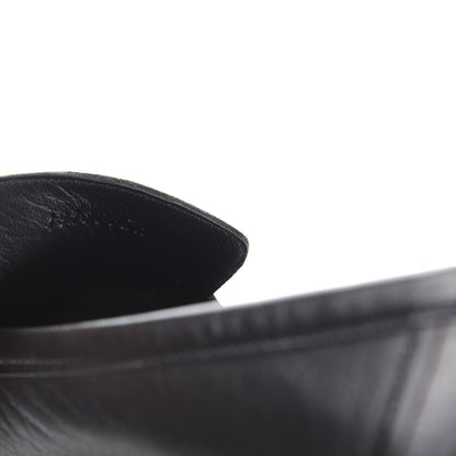 Hermes Goatskin Mens Paris Loafers 40 Black 8 of 9