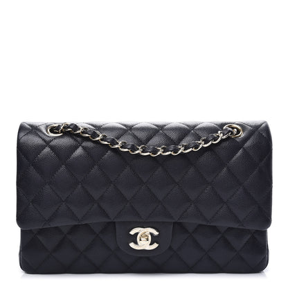 Chanel Caviar Quilted Medium Double Flap Navy 1 of 10