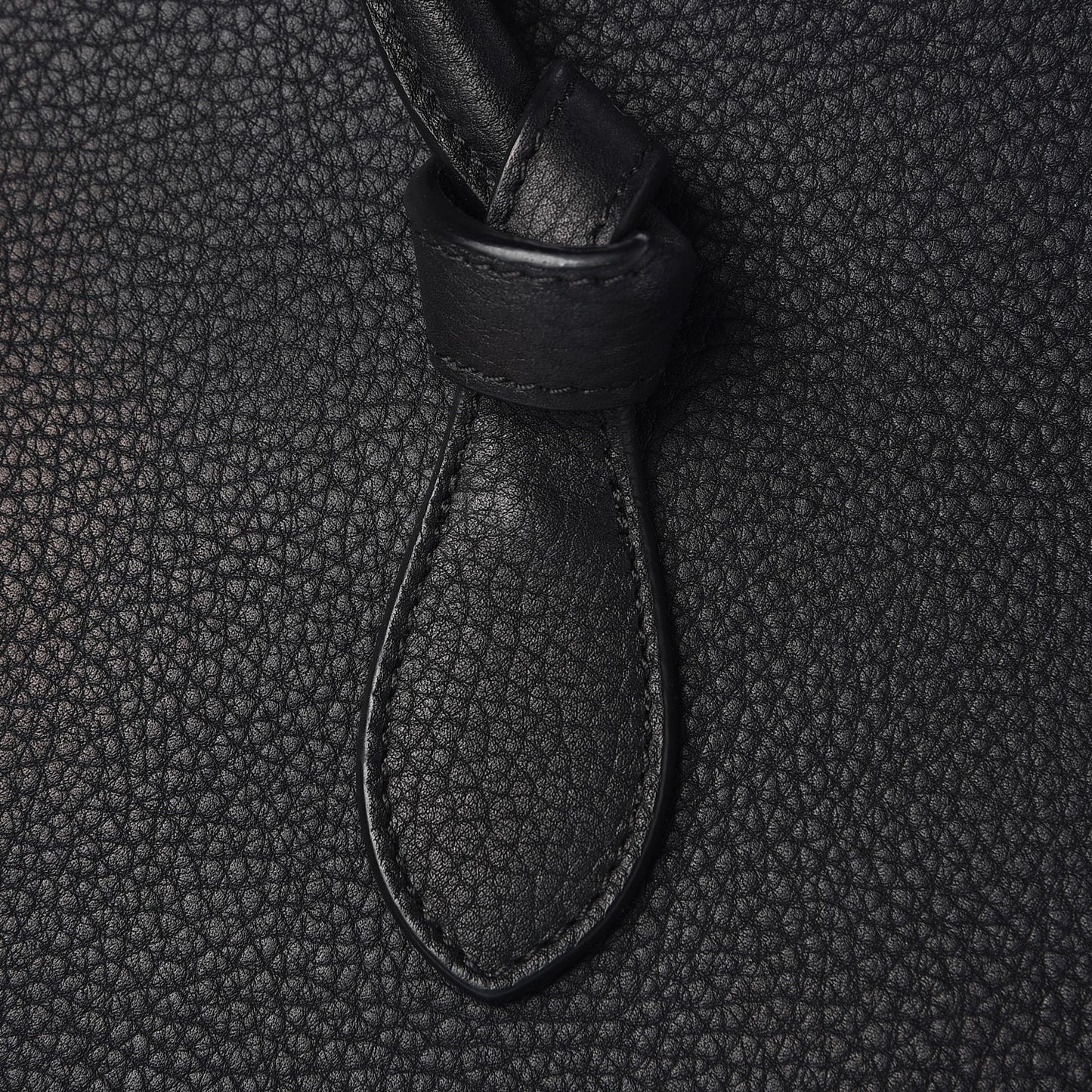 Crisped Calfskin Mini Tie Knot Tote Black