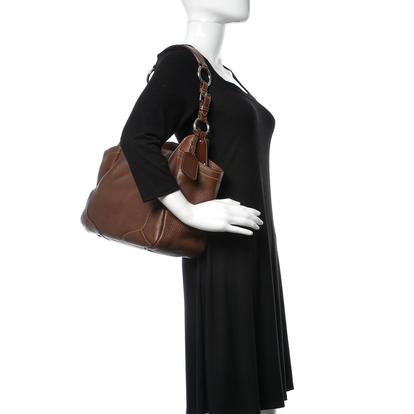Vitello Daino Side Pocket Hobo Bruciato