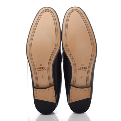 Gucci Goatskin Tiger Embroidered Mens Horsebit Loafers 9 Black 6 of 11