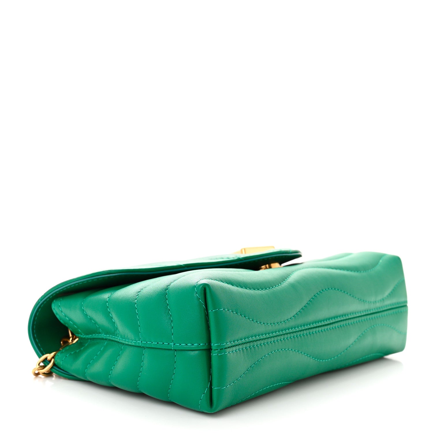 Louis Vuitton Calfskin New Wave Chain Bag MM NM Emerald 4 of 10