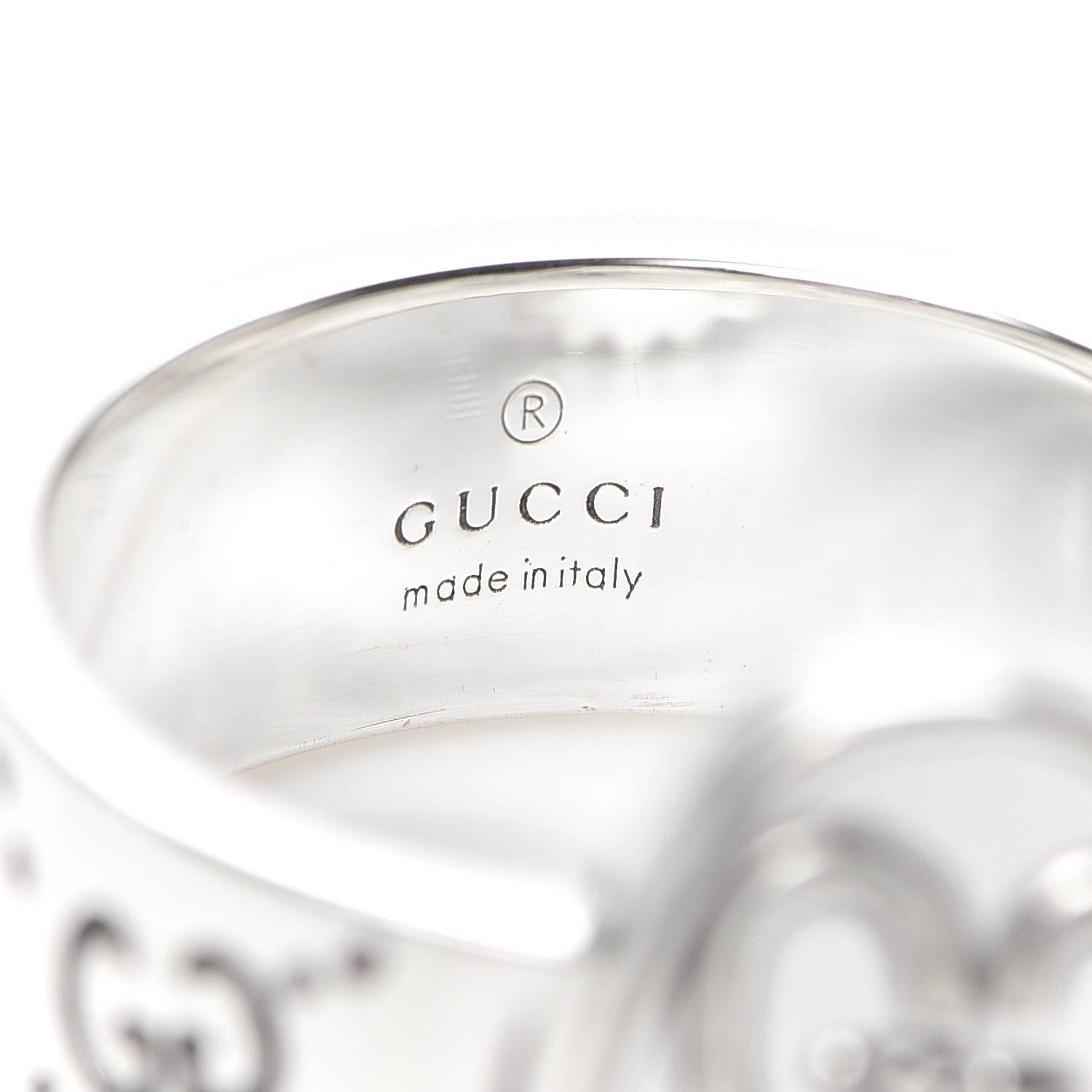 Gucci Sterling Silver GucciGhost Ring 64 10.75 5 of 6