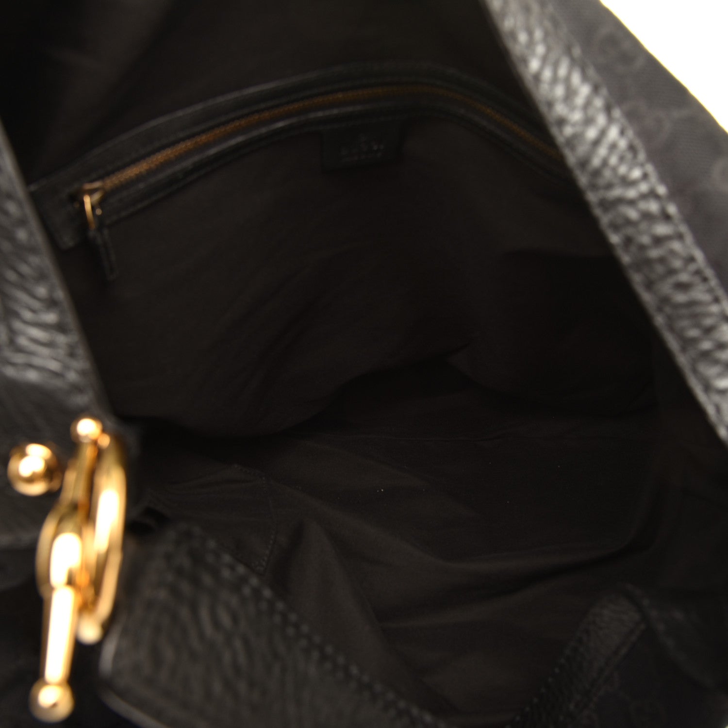 Gucci Monogram Large Jockey Hobo Black 5 of 9