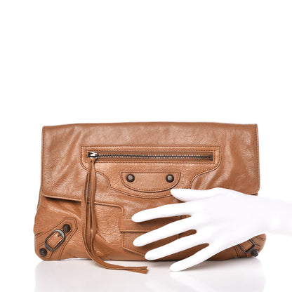 Balenciaga Agneau Classic Hardware City Clutch Cumin 2 of 8