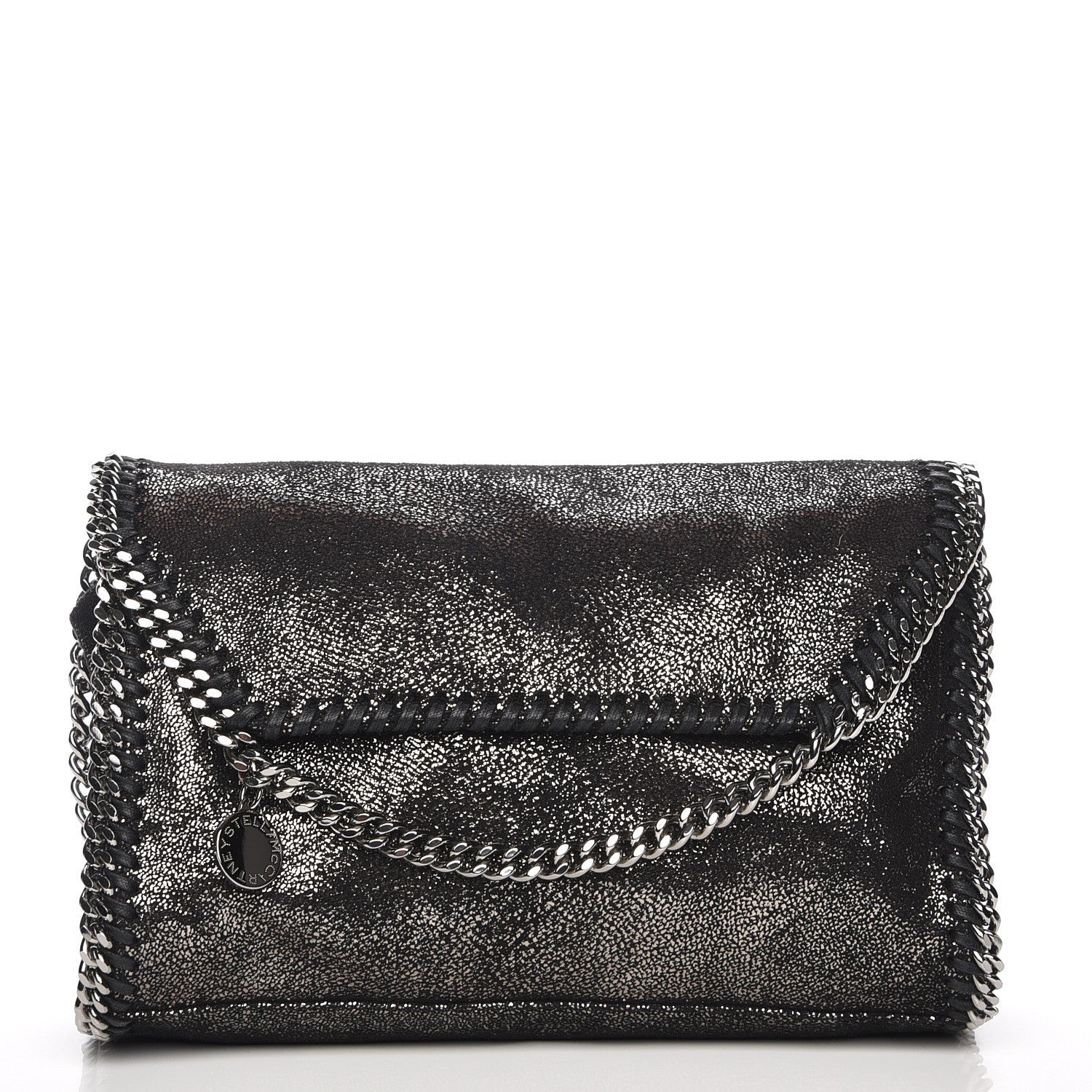 Stella McCartney Chamois Shiny Dotted Falabella Mini Crossbody Ruthenium 1 of 8