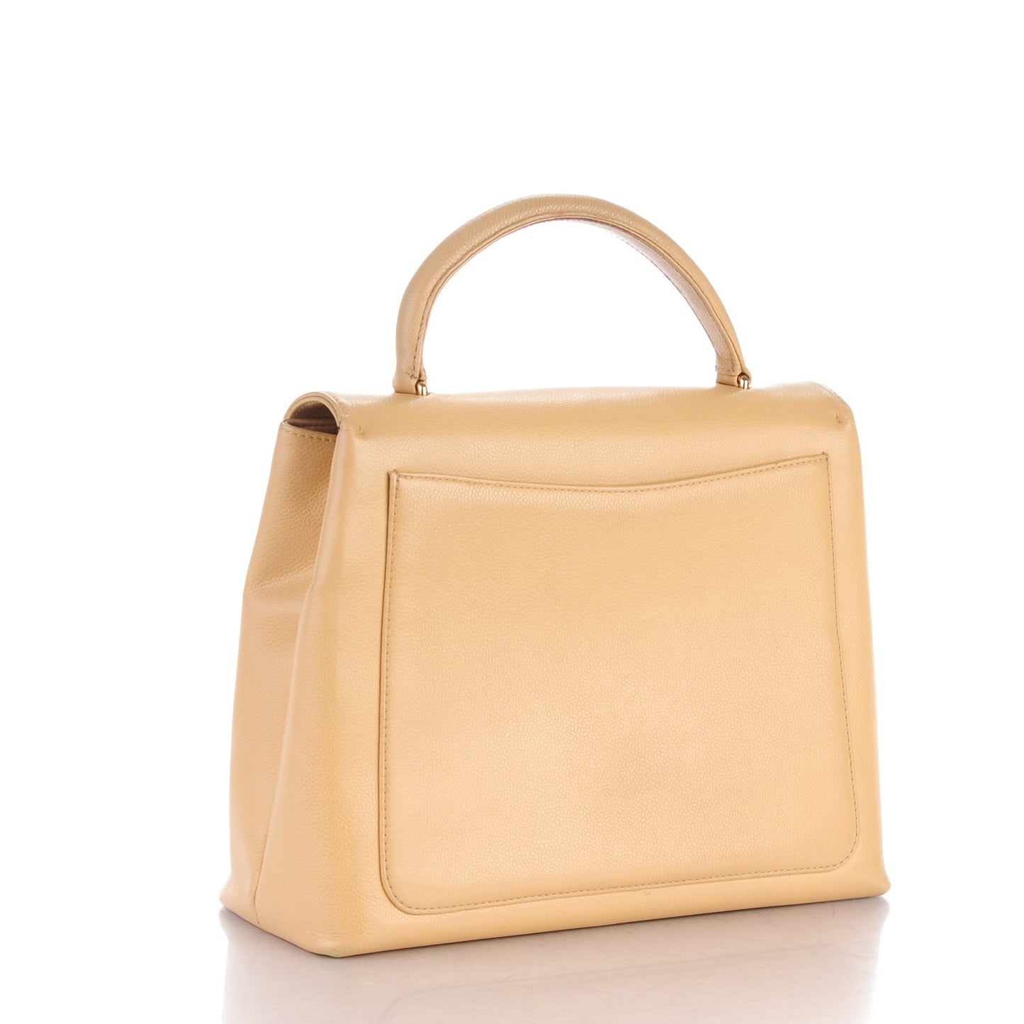 Caviar Jumbo Kelly Flap Bag Beige