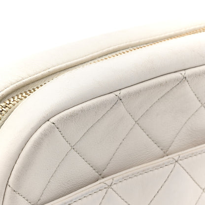 Chanel Calfskin Quilted Enchained Camera Case Bag White 16 of 17