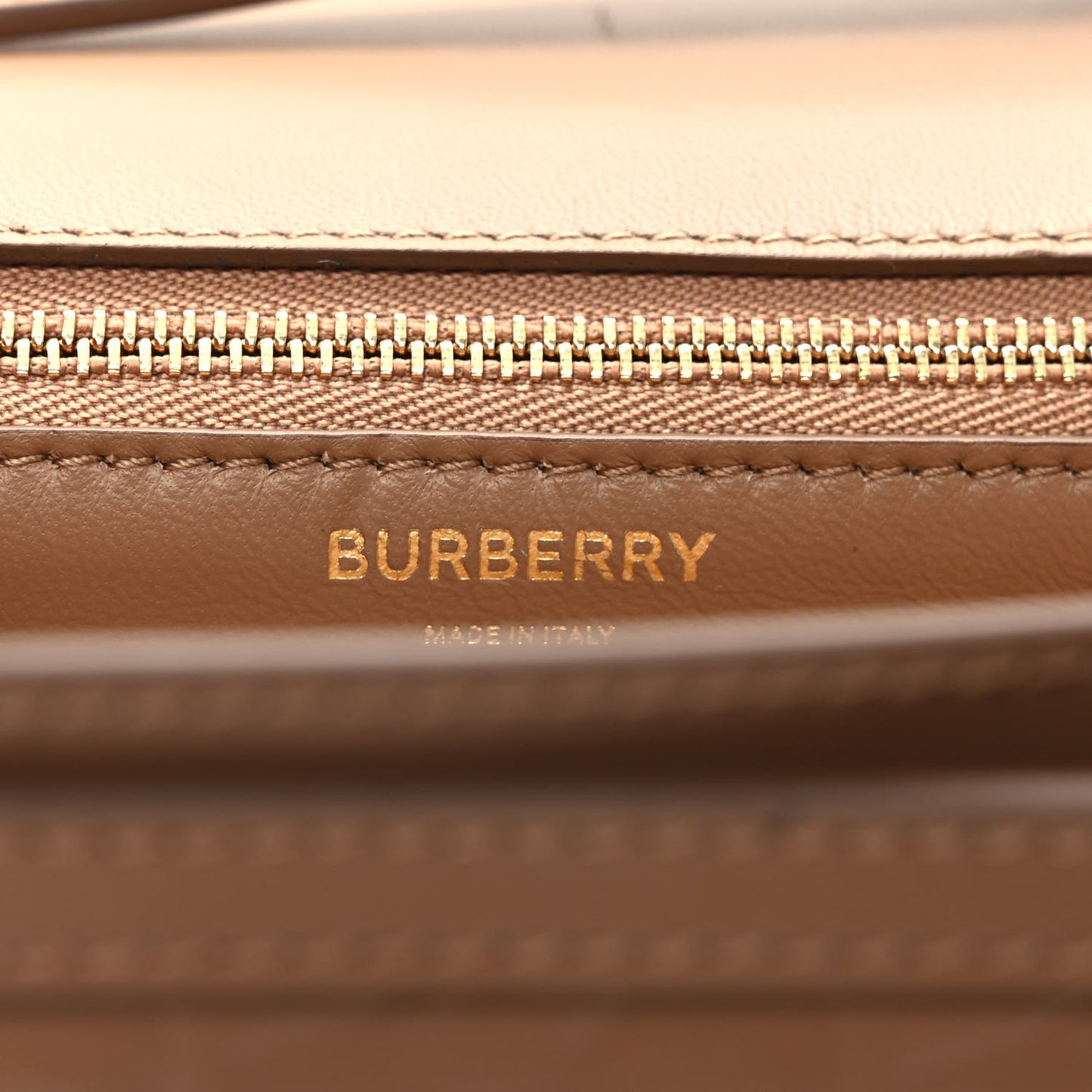 Calfskin Monogram Embossed Small TB Bag Light Camel