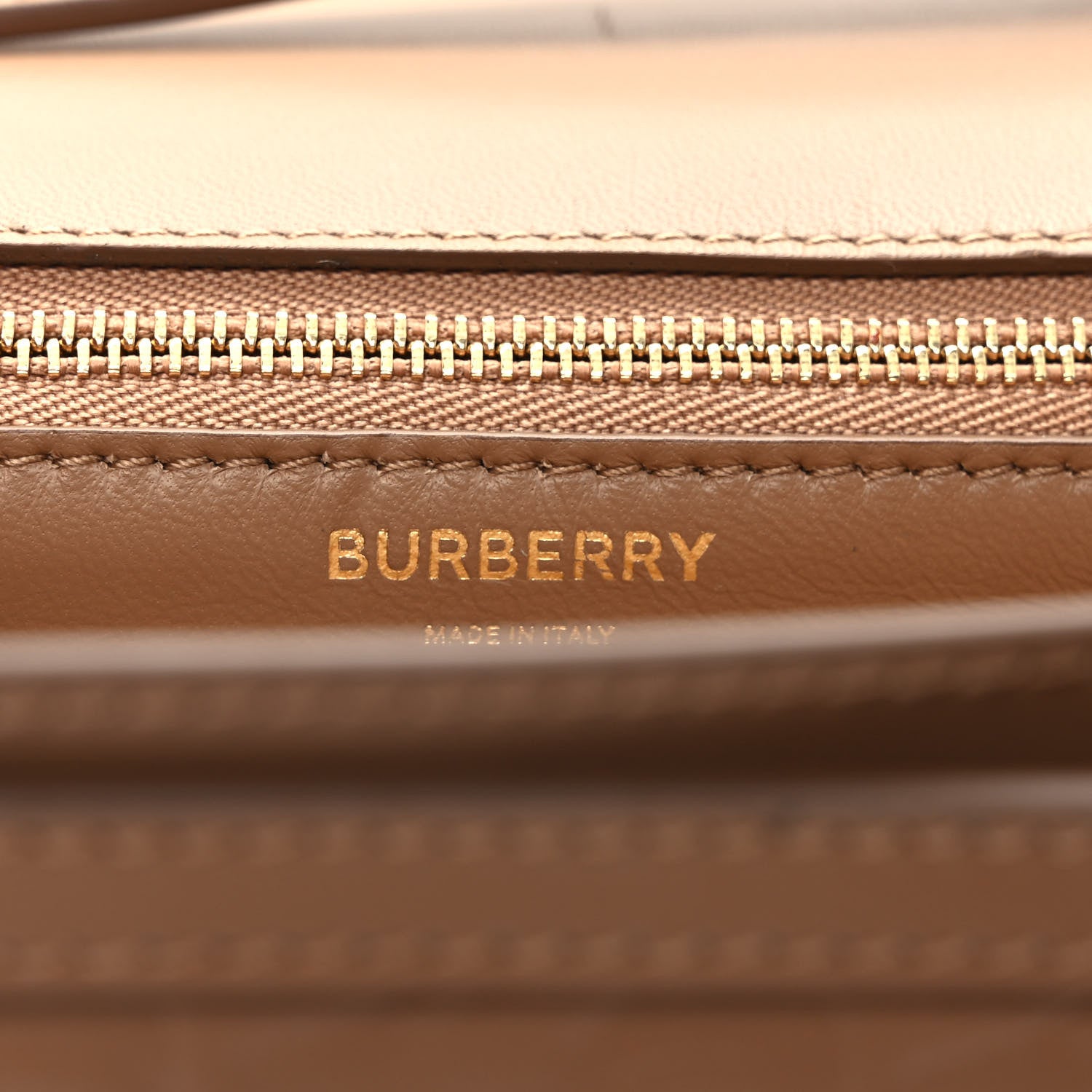 Burberry Calfskin Monogram Embossed Small TB Bag Light Camel 6 of 8