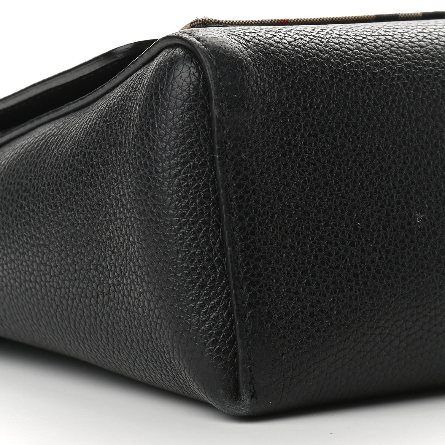 Burberry Grainy Calfskin Vintage Check Note Crossbody Bag Black 7 of 10