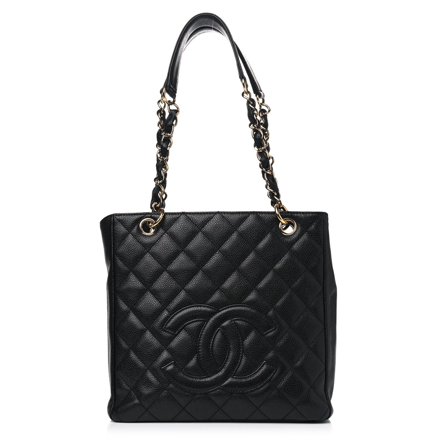 Chanel Caviar Quilted Petit Shopping Tote PST Black 1 of 9