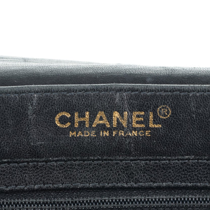 Chanel Lambskin Chocolate Bar Accordion Flap Black 6 of 8