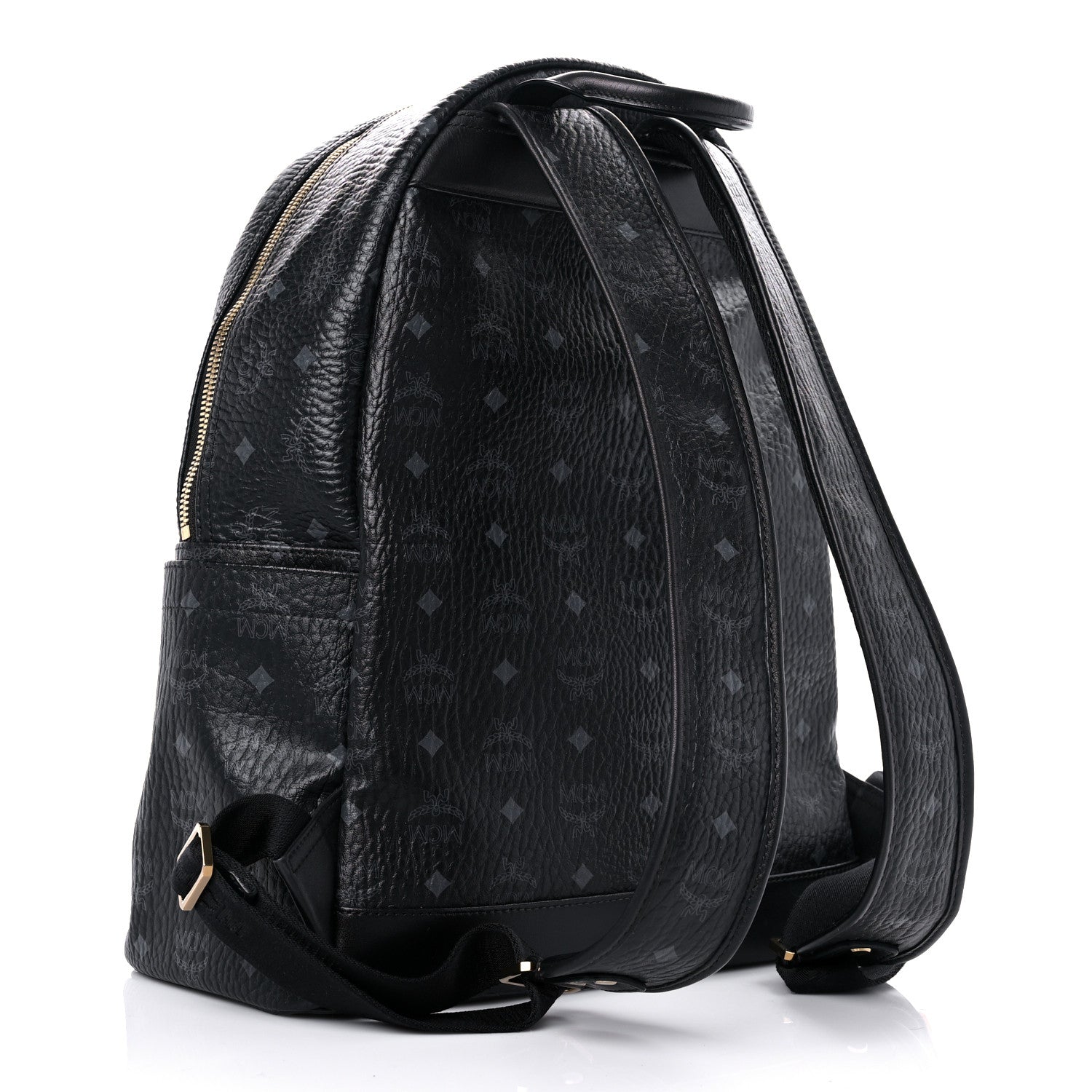 MCM Visetos Studded Medium Stark M Backpack Black 3 of 13