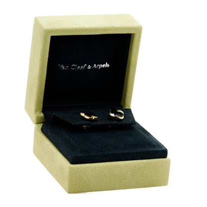 Van Cleef & Arpels 18K Yellow Gold Onyx Pure Alhambra Earrings 5 of 5