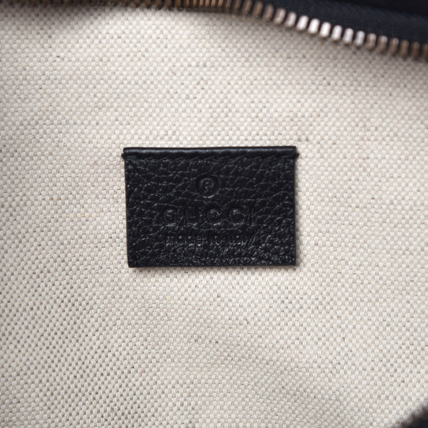 Grained Calfskin Logo Belt Bag Black