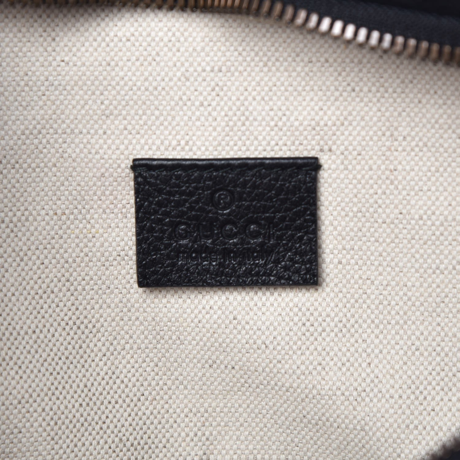 Gucci Grained Calfskin Logo Belt Bag Black 6 of 9