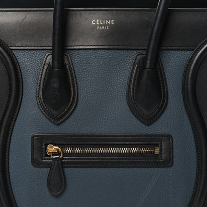 Celine Drummed Calfskin Suede Tri-color Micro Luggage Multicolor 7 of 13