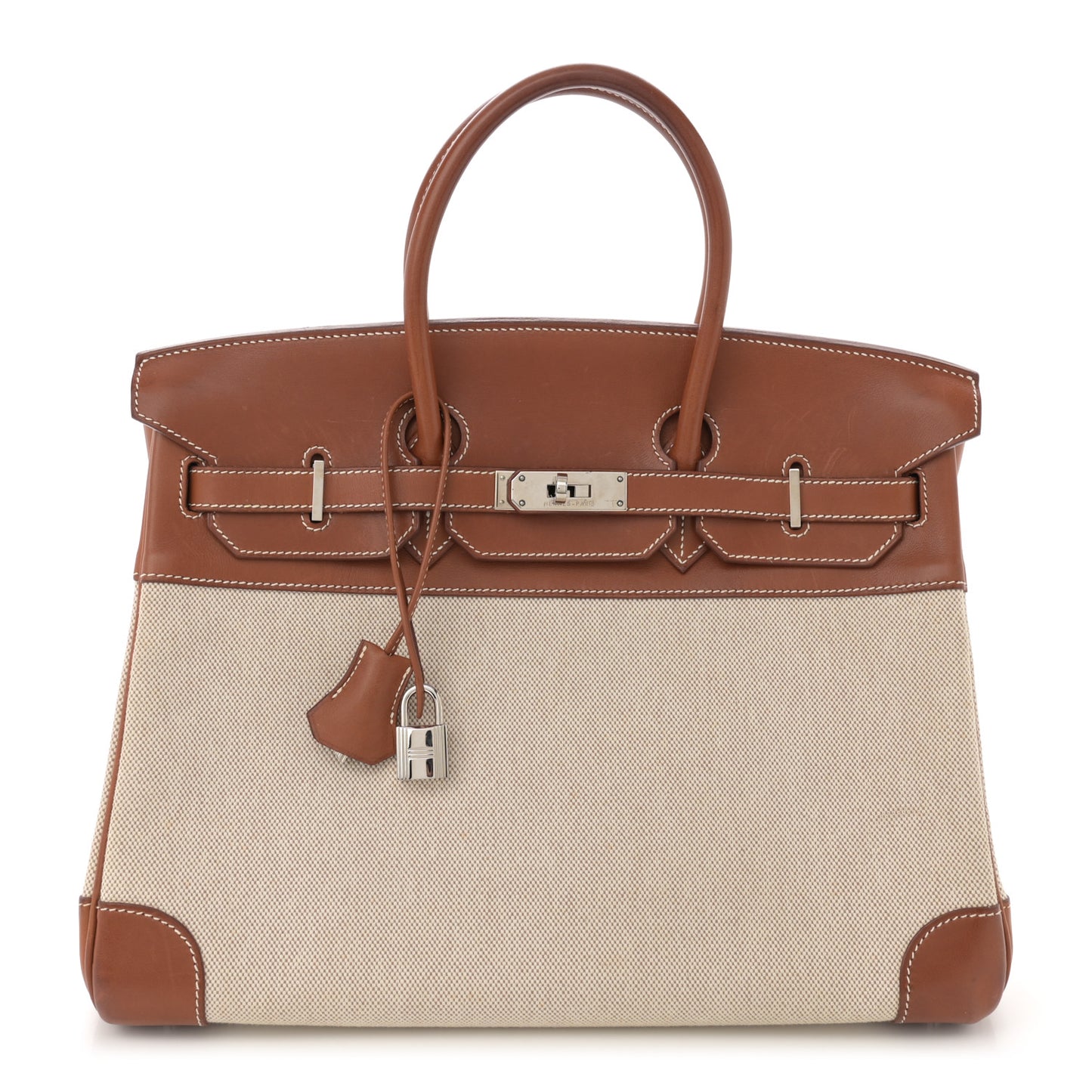 Toile Barenia Birkin 35 Fauve