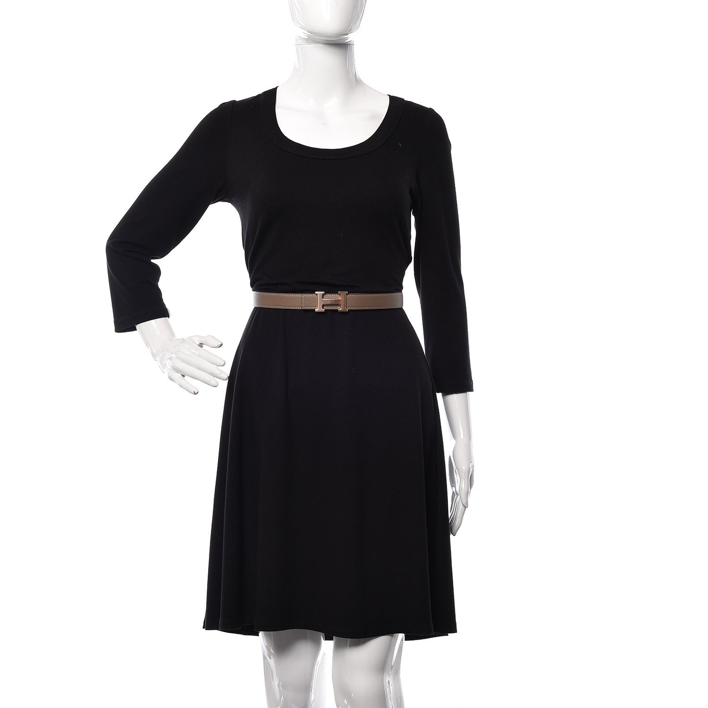Swift Epsom 22mm H Belt 80 Black Etoupe