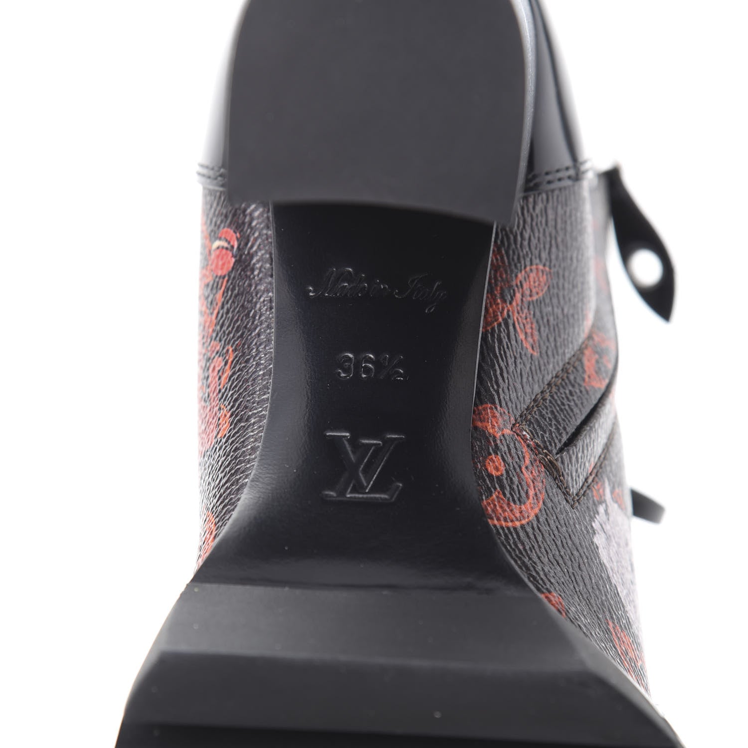 Louis Vuitton Patent Calfskin Catogram Star Trail Ankle Boots 36.5 Black Marron 6 of 6