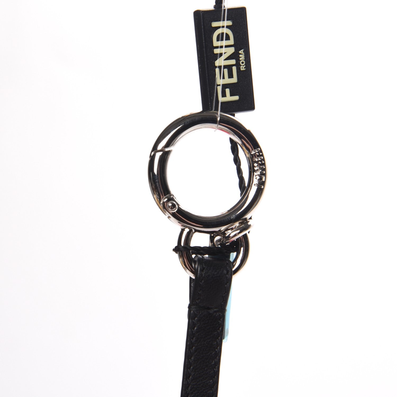 Fendi Lambskin Goat Fur Studded Punkarlito Bag Charm Azalea 3 of 5