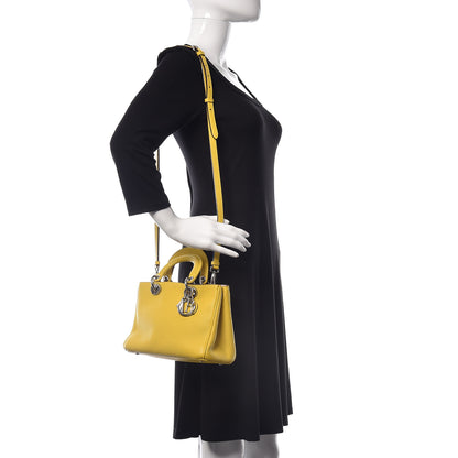 Christian Dior Bullcalf Mini Diorissimo Tote Vert Acide 2 of 9