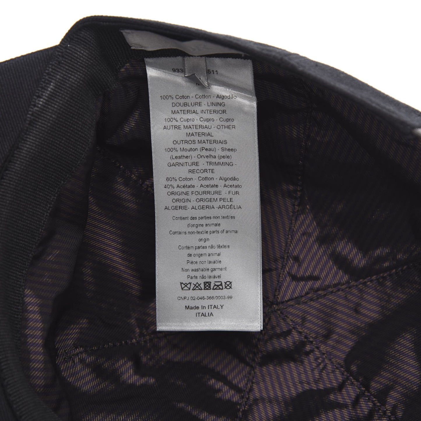 X KAWS Cotton Sheepskin Embroidered Baseball Hat Black