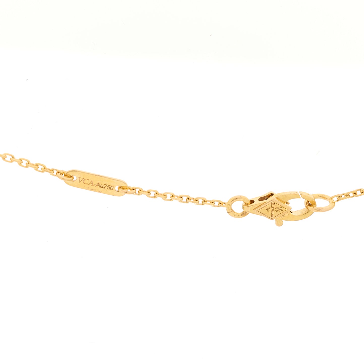 18K Rose Gold Carnelian Sweet Alhambra Pendant Necklace
