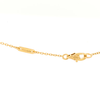 Van Cleef & Arpels 18K Rose Gold Carnelian Sweet Alhambra Pendant Necklace 5 of 6