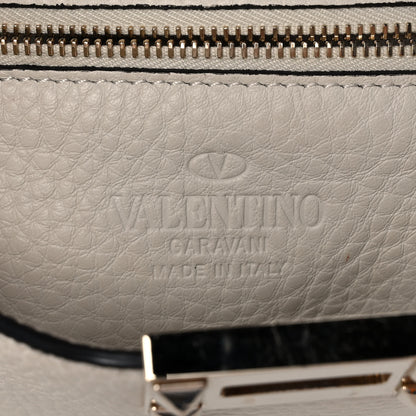 Valentino Garavani Pebbled Calfskin Mini Rockstud Flip-Lock Messenger Bag Light Ivory 6 of 13