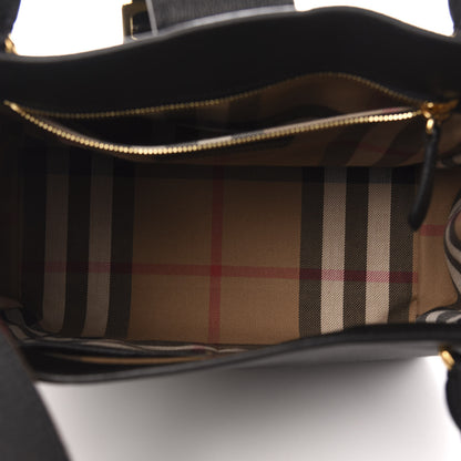 Burberry Soft Grain Calfskin Medium Buckle Tote Black 6 of 10
